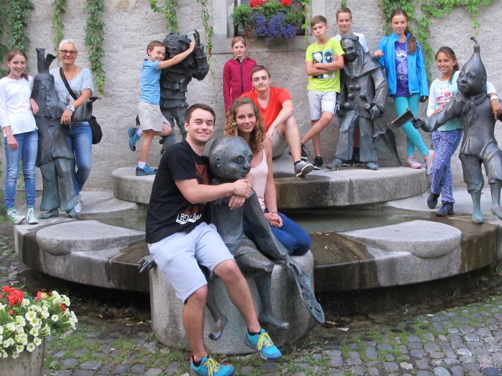 Schwimmer erkunden Bodensee